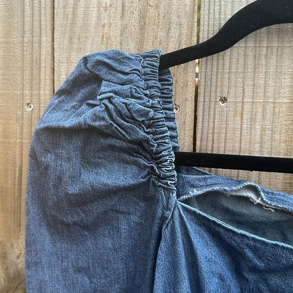 Free People Blue Jean Long Sleeve Dress Size medium - Picture 6 of 9